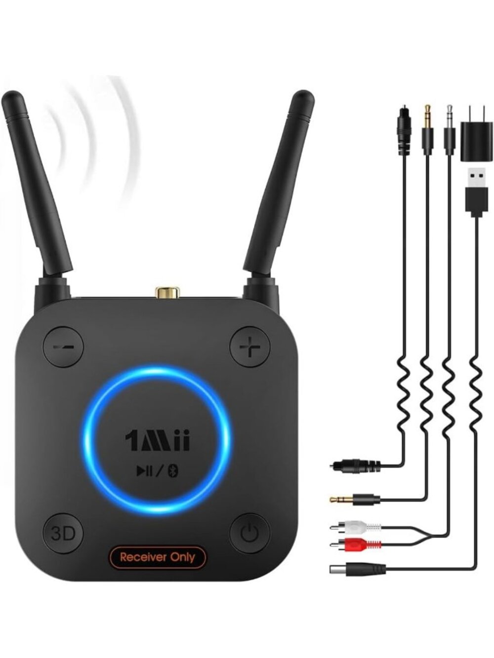 Long Range Bluetooth Audio Receiver, HiFi Wireless Adapter, 3D Surround Sound
